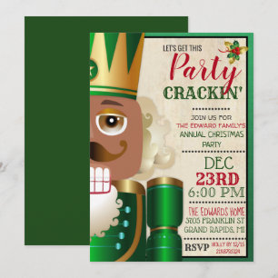 Afro-Americano Nutcracker Étnico Férias Convite