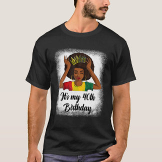 Afro-aniversário de 40 anos Camisas Para Mulheres 