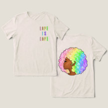 afro arco-íris amor LGBTQ é amor orgulho garota ne