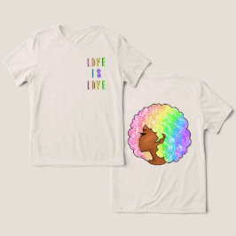 afro arco-íris amor LGBTQ é amor orgulho garota ne