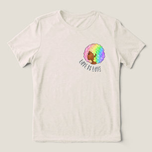afro arco-íris amor LGBTQ é amor orgulho garota ne