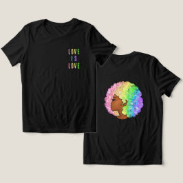 afro arco-íris amor LGBTQ é amor orgulho garota ne