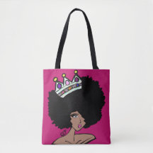 Afro Crown Bolsa de canvas