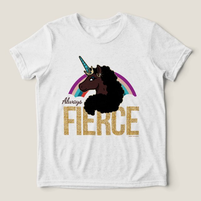 Afro Unicorn | Magia - Sempre feroz (Design frontal)