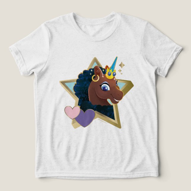 Afro Unicorn Magical Star (Design frontal)