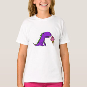 AG camisa do dinossauro e do sorvete