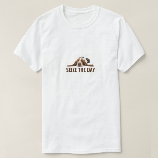 Agarre o dia (luz) - Uma camisa MisterP (Frente do Design)