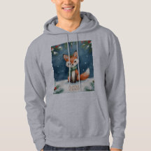 agasalho de raposa de ano novo feliz inverno fofo 