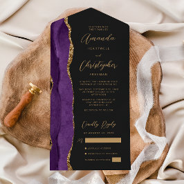 Ágata Roxo Dourado Escrito Casamento Sombrio
