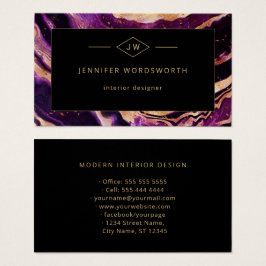 Agate Abstrato preto roxo moderno