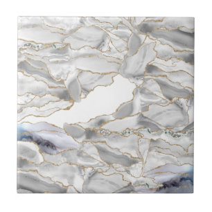 Agate branco e dourado