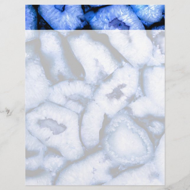 Agate de quartzo azul, Geodes azuis, padrão de abs (Frente)