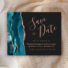 Agate Dourado do Rosa Azul Teal de Orçamento Salva