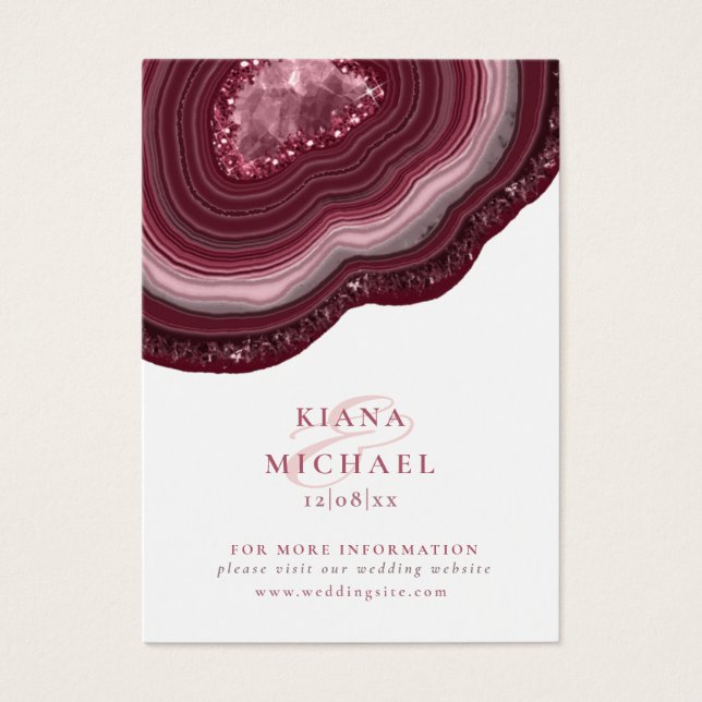 Agate Geode Glitter Website Borgonha ID647 (Frente)