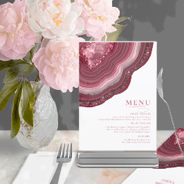 Agate Geode Glitter Wedding Burgundy ID647