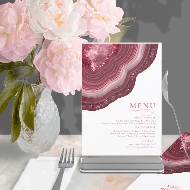 Agate Geode Glitter Wedding Burgundy ID647 (Criador carregado)