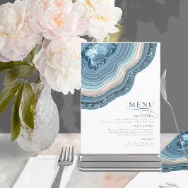 Agate Geode Glitter Wedding Dusty Blue ID647