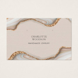 Agate Marble Blush Geode Earrando Horizontal