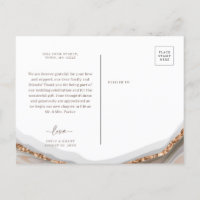 Agate Stone Marble Obrigado cartão postal