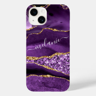 Agate Violet Dourado Glitter Violeta Roxo Desencad