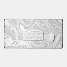 Agate White e Cinza Marble Swirl