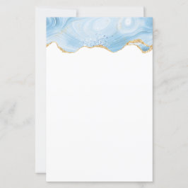 Agato Azul Legal Elegante com Faixa Brilhante Dour