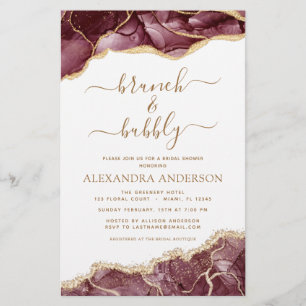 Agato de Orçamento Borgonha Dourada Brunch e Bubbl