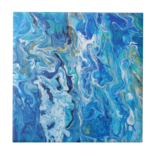 Agato de renda louca Elegante 6 - Azul oceânico (Frente)