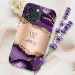 Agato Dourado de Rosa de Tinta Líquida Elegante Ma<br><div class="desc">Capas de telefone e Cobrir Glitter Chich Elegante. Personalize com seu nome,  monograma,  inicial ou texto. Você pode alterar a cor do texto e o estilo da fonte usando a opção personalizá-lo. Por favor,  note que o efeito de brilho não é real,  mas apenas simulado.</div>