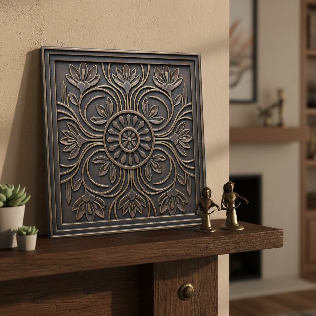 Aged Bronze Art Nouveau Floral #18 ID1193 (Criador carregado)