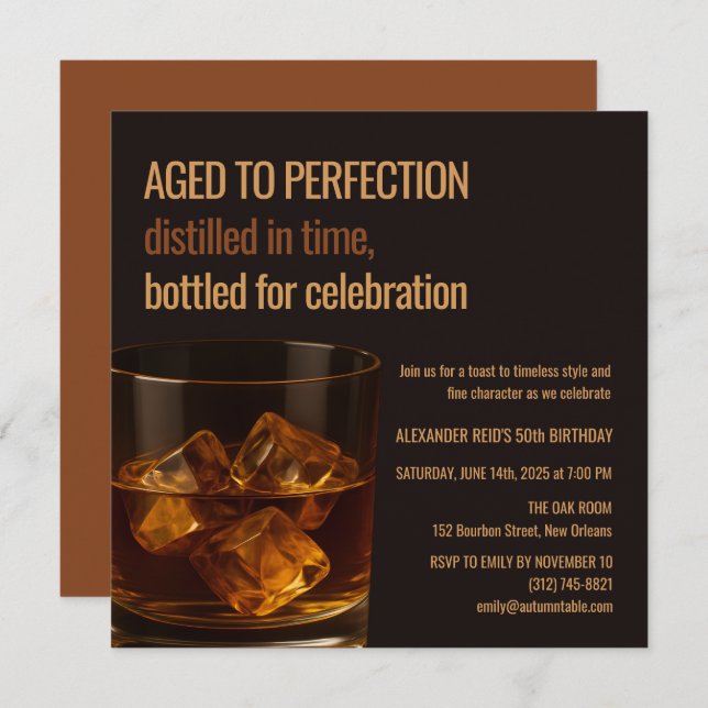 Aged to Perfection | Whisky Birthday (Frente/Verso)