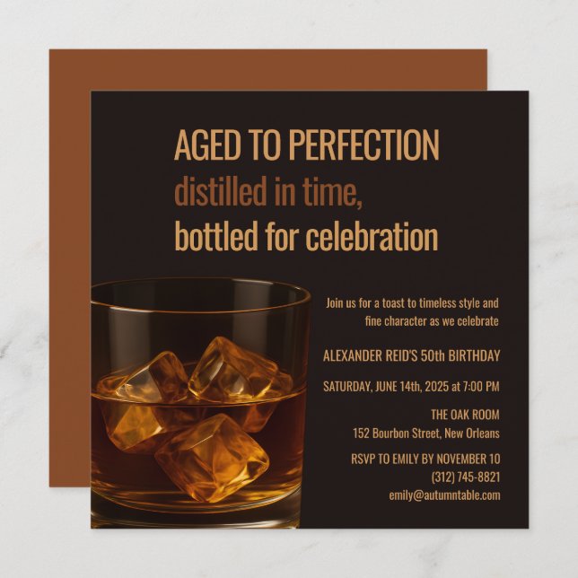 Aged to Perfection | Whisky Birthday (Frente/Verso)