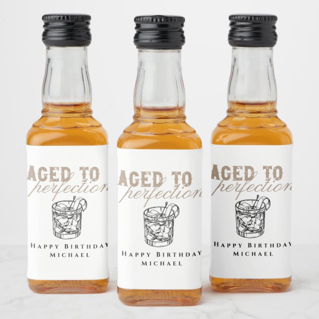 Aged to Perfection White Whiskey Birthday Party (Garrafas)