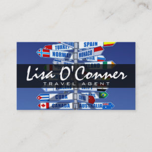 Agência de Agente de Viagem Moderno Cartão de visi