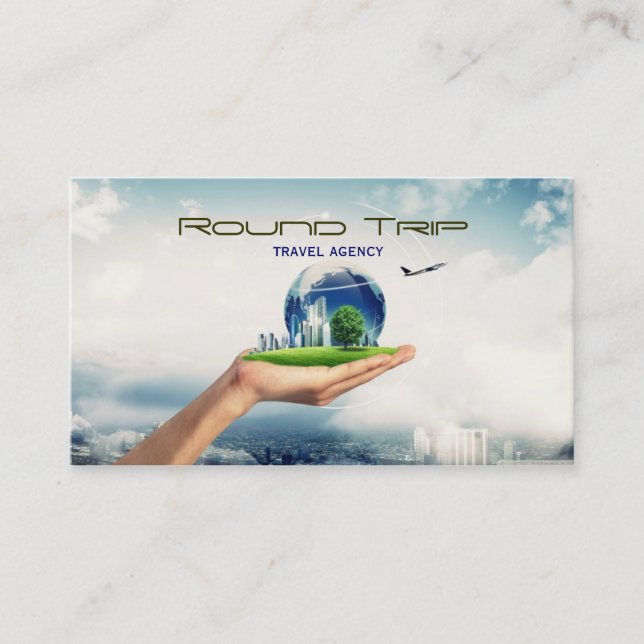 Agência Viagem, agente, Cartão de visita (Frente)