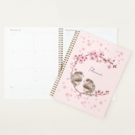 AGENDA  桜とかわいいすずめ♡