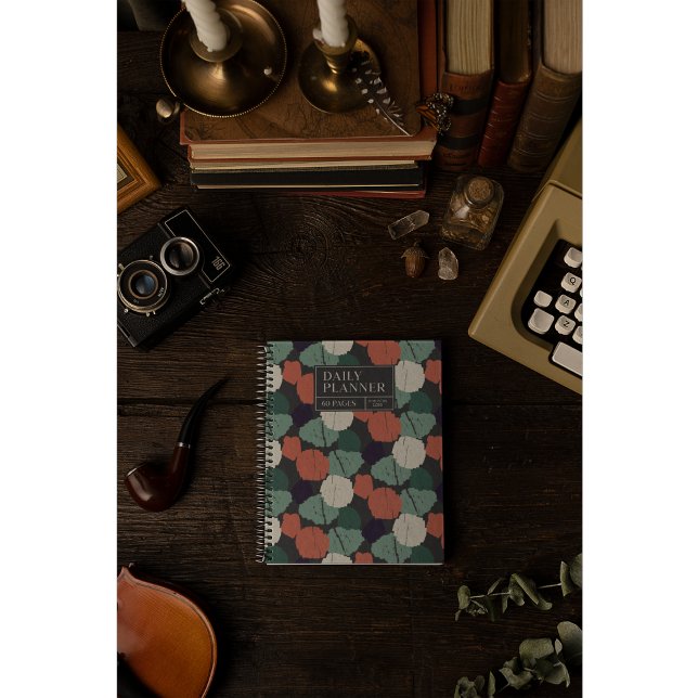 Agenda 12 Meses Abstrato Pincel Traço Diário (Criador carregado)