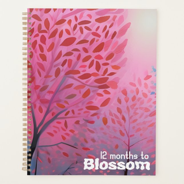 Agenda 12 meses para Blossom Planner (Frente)