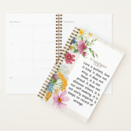 Agenda 1 Corintianos 13:4-5 Design de Aquarela Soothing