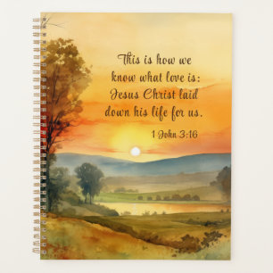 Agenda 1 João 3:16 Jesus pôs sua vida para nós Bíblia