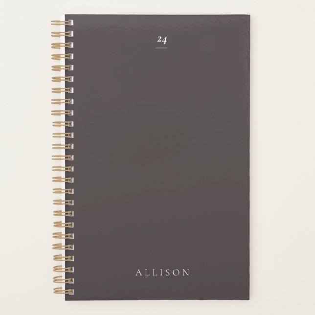 Agenda 2024 Personalizável minimalista (Frente)