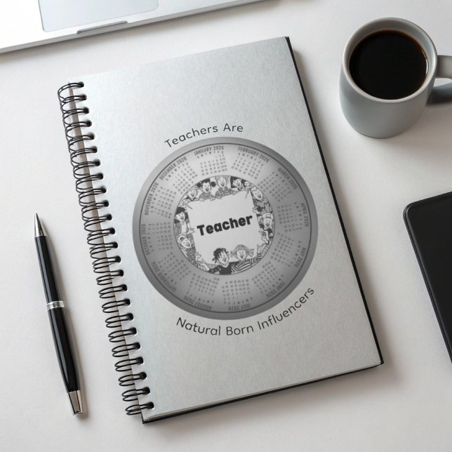 Agenda 2026 Calendar Teachers Are Natural Born Influencer (Criador carregado)