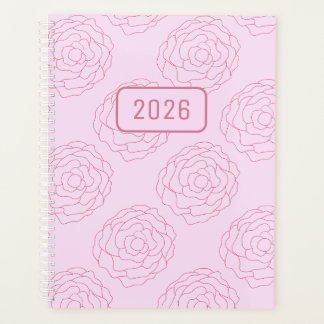 Agenda 2026 Coming Up Roses: Dark Pink Roses on Pink