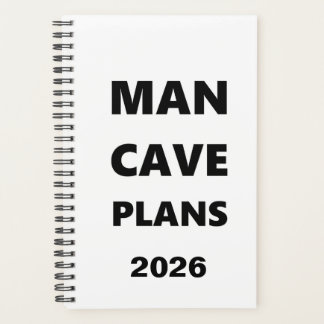 Agenda 2026 Planner For Men Man Cave Plans Black Font