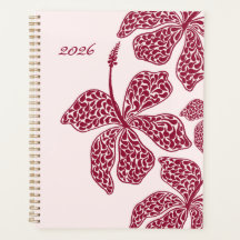 2026 Red Hibiscus Art Floral 