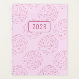 Agenda 2026 Rosas em Ascensão: Rosas Rosa Escuro sobre Ro