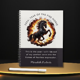 Agenda 2026 Year of the Fire Horse Motivational Quote