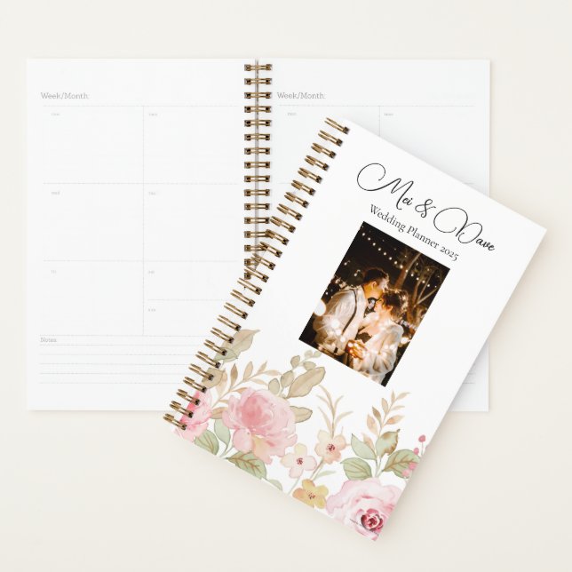 Agenda 2027 Casamento Floral Elegante Casamento Personali (Exibição)