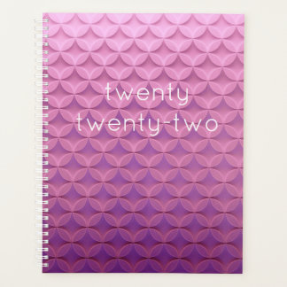 Agenda 222 padrões cor-de-rosa roxos modernos