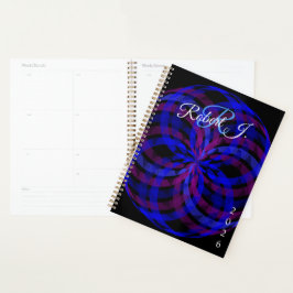 Agenda 3D Center Geometric Flower Petal Spiral Planner